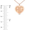 Thumbnail Image 4 of Initial Heart Necklace 14K Rose Gold-Plated Sterling Silver 18"