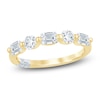 Thumbnail Image 1 of Pnina Tornai Emerald & Round-Cut Lab-Grown Diamond Five-Stone Anniversary Ring 1 ct tw 14K Yellow Gold