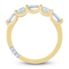 Thumbnail Image 4 of Pnina Tornai Emerald & Round-Cut Lab-Grown Diamond Five-Stone Anniversary Ring 1 ct tw 14K Yellow Gold