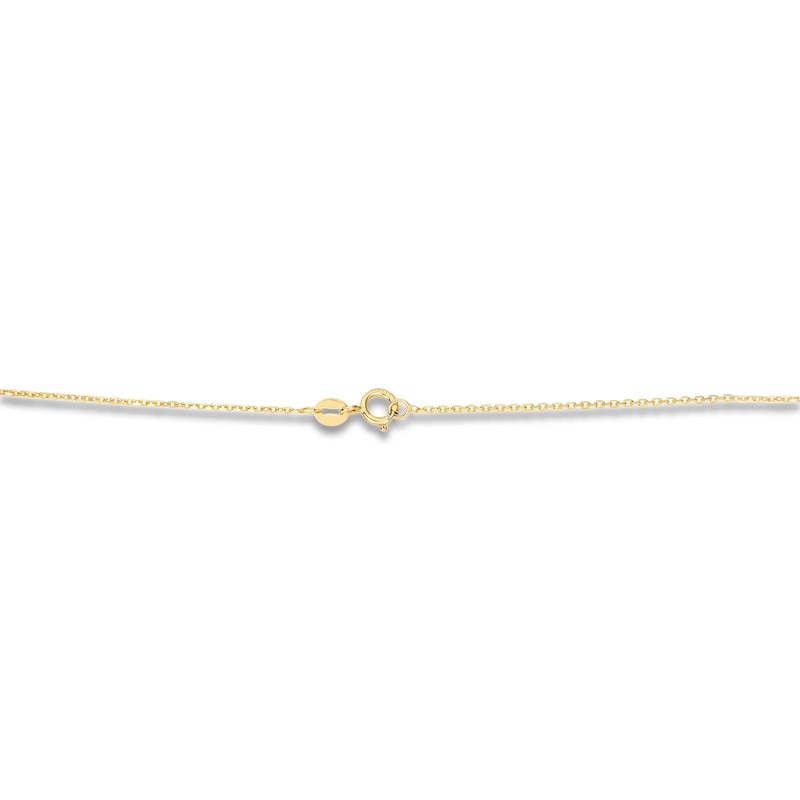 Main Image 2 of Tube Cross Necklace 14K Yellow Gold 18"