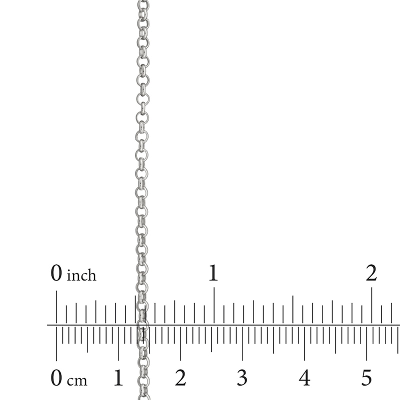 Main Image 3 of Adjustable Rolo Chain Necklace 1.7mm Solid Sterling Silver 24"