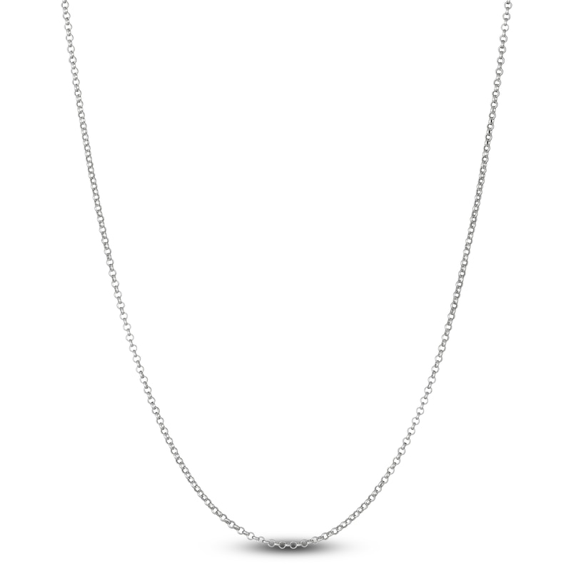 Main Image 4 of Adjustable Rolo Chain Necklace 1.7mm Solid Sterling Silver 24"