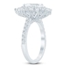 Thumbnail Image 2 of Pear-Shaped Lab-Grown Diamond Starburst Halo Engagement Ring 2-1/3 ct tw 14K White Gold