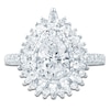 Thumbnail Image 3 of Pear-Shaped Lab-Grown Diamond Starburst Halo Engagement Ring 2-1/3 ct tw 14K White Gold