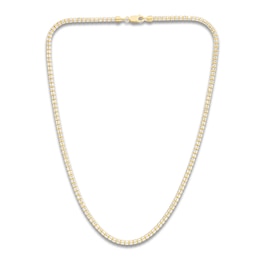Ice Barrel Chain Necklace 3.3mm Solid 14K Two-Tone Gold 20"
