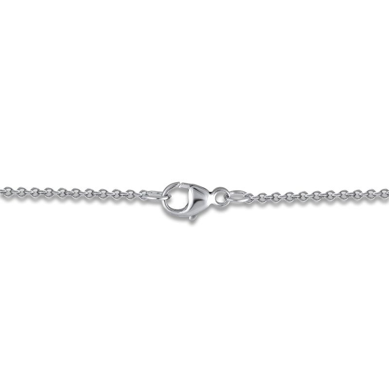 Main Image 4 of Multi-Diamond Hearts Curve Necklace 1/5 ct tw Sterling Silver & 10K Yellow Gold 18"