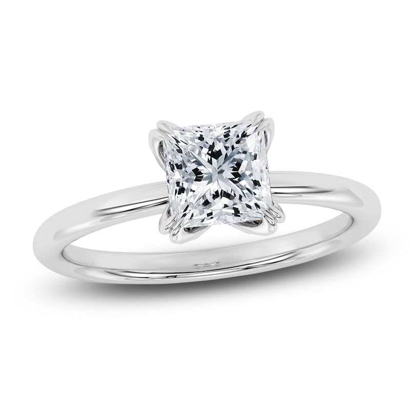 Main Image 1 of Princess-Cut Diamond Solitaire Engagement Ring 1-1/2 ct tw 14K White Gold (I2/I)
