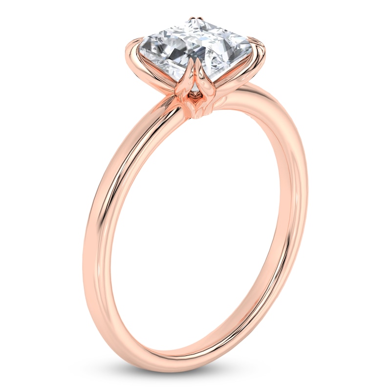 Main Image 2 of Certified Princess-Cut Diamond Solitaire Engagement Ring 1-1/2 ct tw 18K Rose Gold (SI2/G)