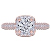 Thumbnail Image 3 of Round-Cut Lab-Grown Diamond Halo Engagement Ring 1-1/4 ct tw 14K Rose Gold
