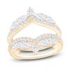 Thumbnail Image 1 of Marquise, Pear & Round-Cut Lab-Grown Diamond Chevron Enhancer Ring 1-3/8 ct tw 14K Yellow Gold