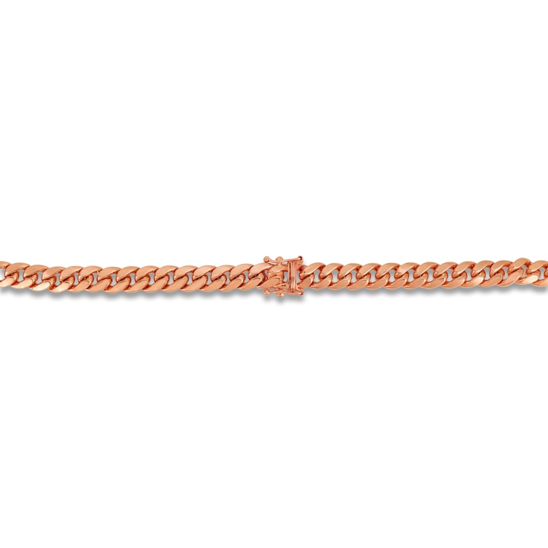 Main Image 3 of Miami Cuban Curb Chain Necklace 6.1mm Solid 14K Rose Gold 24"