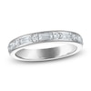 Thumbnail Image 1 of Vera Wang VOW Round & Baguette-Cut Lab-Grown Diamond Wedding Band 1/2 ct tw 14K White Gold