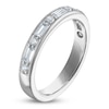 Thumbnail Image 2 of Vera Wang VOW Round & Baguette-Cut Lab-Grown Diamond Wedding Band 1/2 ct tw 14K White Gold