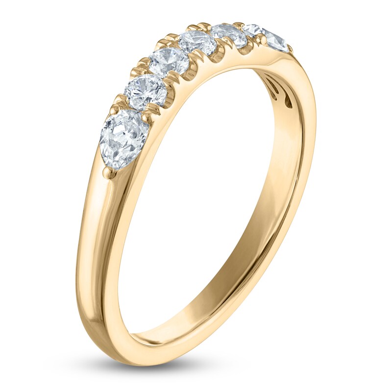 Main Image 2 of Vera Wang VOW Round-Cut & Pear-Shaped Lab-Grown Diamond Wedding Band 1/2 ct tw 14K Yellow Gold