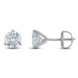 Round-Cut Lab-Grown Diamond Solitaire Stud Earrings 1-1/2 ct tw 18K White Gold (VS2/F)