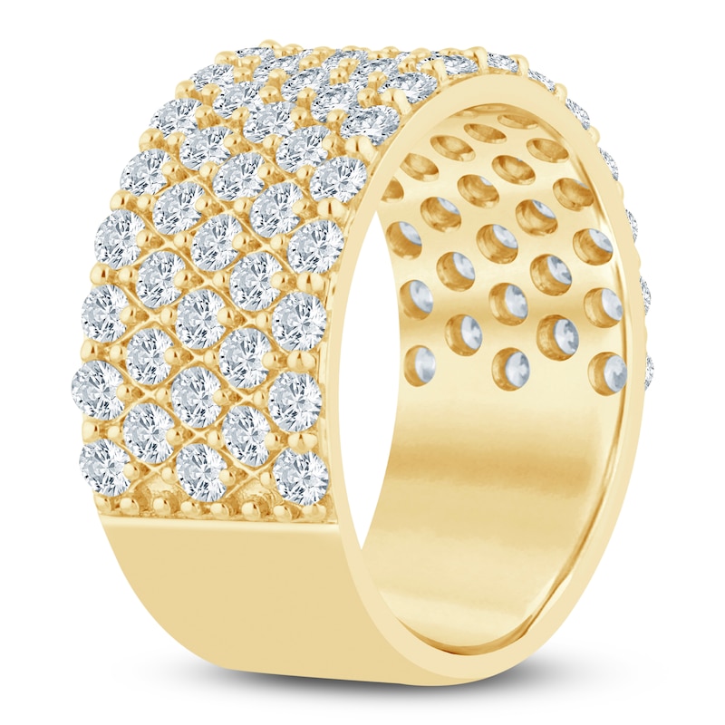 Main Image 2 of Lab-Grown Diamond Multi-Row Anniversary Ring 2 ct tw 14K Yellow Gold