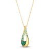 Thumbnail Image 1 of Le Vian Emerald Ombré Open Teardrop Necklace 14K Honey Gold 19"