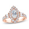 Thumbnail Image 1 of Vera Wang VOW Marquise-Cut Diamond Double Halo Engagement Ring 1-5/8 ct tw 14K Rose Gold