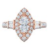 Thumbnail Image 3 of Vera Wang VOW Marquise-Cut Diamond Double Halo Engagement Ring 1-5/8 ct tw 14K Rose Gold
