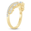 Thumbnail Image 2 of Lab-Grown Diamond Two-Row Contour Anniversary Ring 1 ct tw 14K Yellow Gold