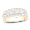 Thumbnail Image 1 of Lab-Grown Diamond Three-Row Anniversary Ring 1-3/4 ct tw 14K Yellow Gold