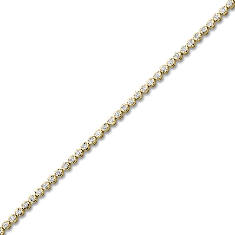Main Image 2 of Diamond Tennis Bracelet 1 ct tw 14K Yellow Gold 7.25"