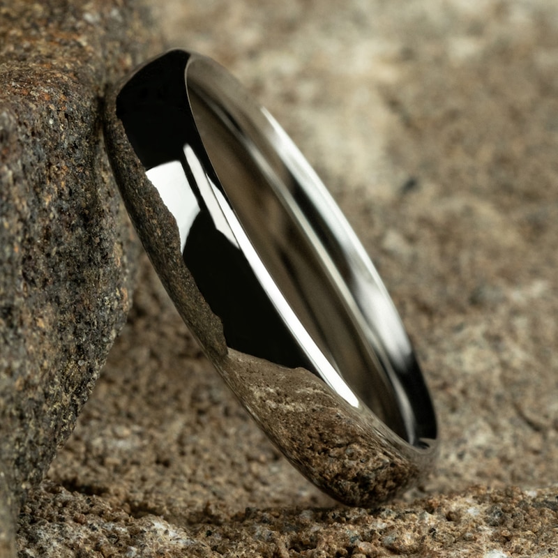 Main Image 4 of Wedding Band 10K White Gold 4.5mm
