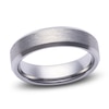 Thumbnail Image 1 of Men's Beveled-Edge Satin Wedding Band Tungsten Carbide 6mm