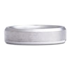 Thumbnail Image 3 of Men's Beveled-Edge Satin Wedding Band Tungsten Carbide 6mm