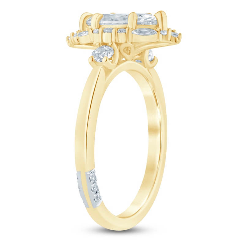 Main Image 2 of Pnina Tornai Marquise-Cut Diamond Halo Engagement Ring 1 ct tw 14K Yellow Gold