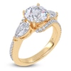Thumbnail Image 2 of Round-Cut & Pear-Shaped Lab-Grown Diamond Three-Stone Bypass Engagement Ring 2-1/4 ct tw 14K Yellow Gold