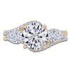 Thumbnail Image 3 of Round-Cut & Pear-Shaped Lab-Grown Diamond Three-Stone Bypass Engagement Ring 2-1/4 ct tw 14K Yellow Gold