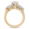 Thumbnail Image 4 of Round-Cut & Pear-Shaped Lab-Grown Diamond Three-Stone Bypass Engagement Ring 2-1/4 ct tw 14K Yellow Gold