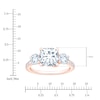 Thumbnail Image 4 of Cushion & Round-Cut Lab-Grown Diamond Three-Stone Engagement Ring 3 ct tw 14K Rose Gold