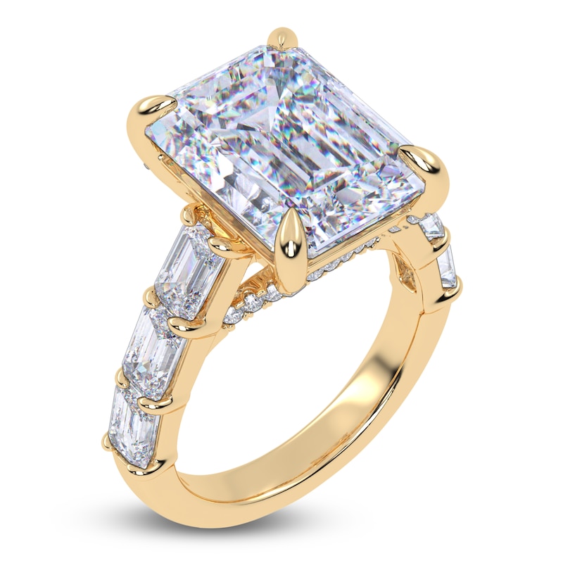 Main Image 2 of Radiant-Cut Lab-Grown Diamond Engagement Ring 10 ct tw 14K Yellow Gold