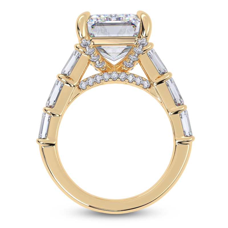 Main Image 4 of Radiant-Cut Lab-Grown Diamond Engagement Ring 10 ct tw 14K Yellow Gold