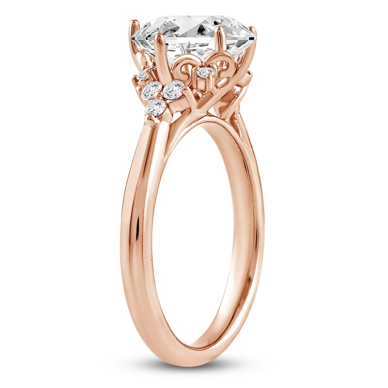 Main Image 2 of Princess-Cut Lab-Grown Diamond Engagement Ring 2-1/6 ct tw 14K Rose Gold