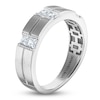 Thumbnail Image 2 of &nbsp; Vera Wang VOW Men's Square-Cut Diamond Wedding Band 5/8 ct tw 14K White Gold