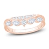 Thumbnail Image 1 of Marquise & Round-Cut Lab-Grown Diamond Anniversary Ring 1/2 ct tw 14K Rose Gold