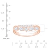 Thumbnail Image 4 of Marquise & Round-Cut Lab-Grown Diamond Anniversary Ring 1/2 ct tw 14K Rose Gold