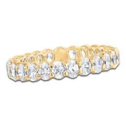 Certified Oval-Cut Diamond Eternity Band 1-3/4 to 2 ct tw 14K Yellow Gold