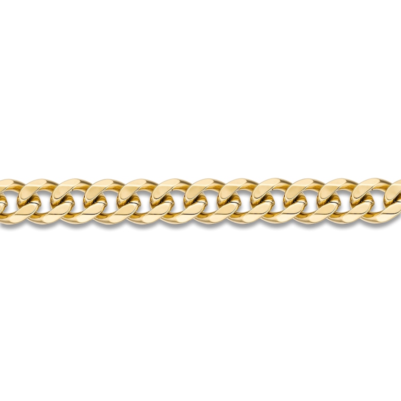 Main Image 3 of Cuban Curb Chain Necklace & Bracelet Set 8mm Yellow Ion-Plated Solid Stainless Steel