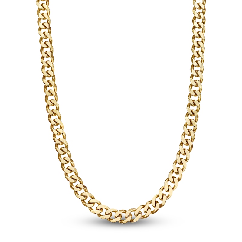 Main Image 7 of Cuban Curb Chain Necklace & Bracelet Set 8mm Yellow Ion-Plated Solid Stainless Steel