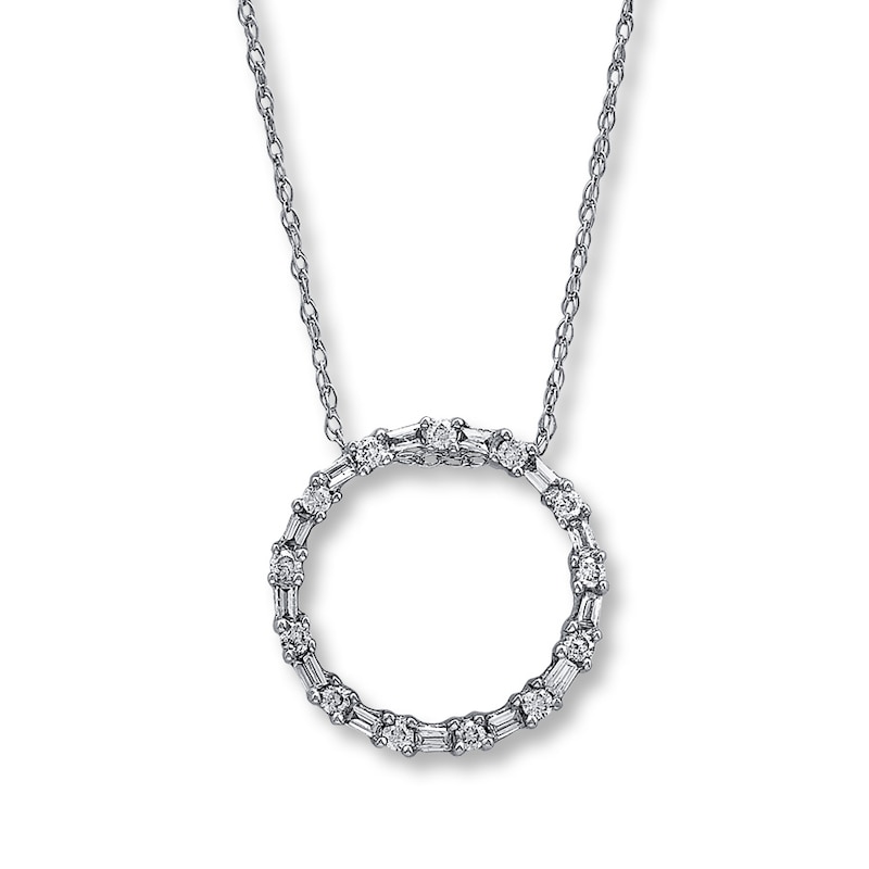 Main Image 1 of Diamond Necklace 1/4 ct tw 14K White Gold