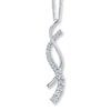 Thumbnail Image 1 of Diamond Necklace 1/4 ct tw Round 10K White Gold
