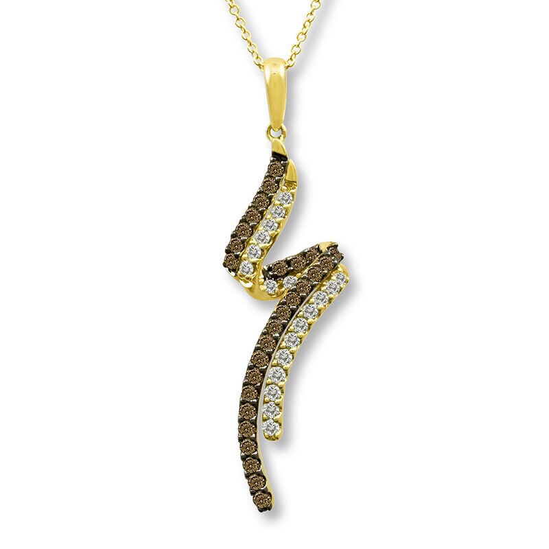 Main Image 1 of Le Vian Chocolate Diamonds 7/8 ct tw Necklace 14K Honey Gold