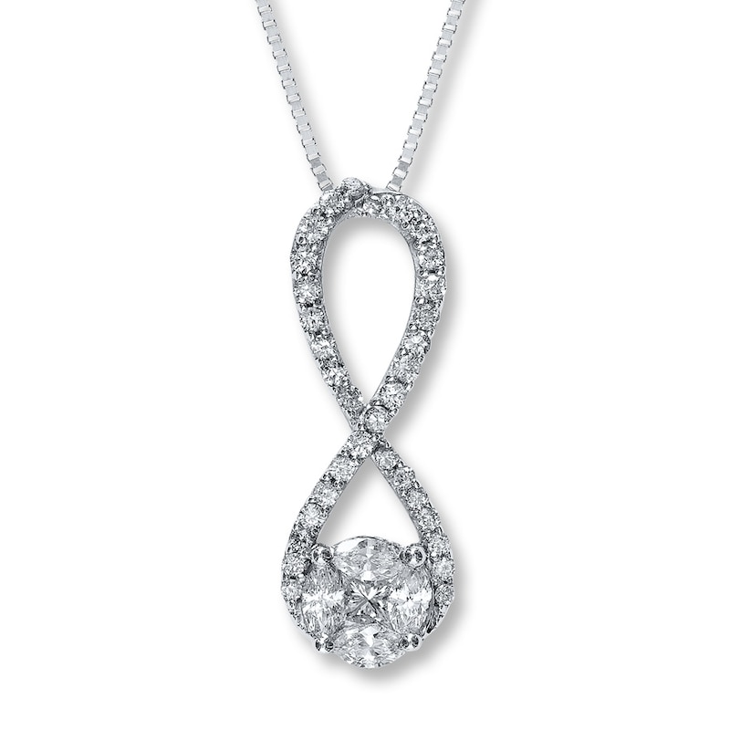 Diamond Necklace 1/2 ct tw 14K White Gold