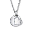 Thumbnail Image 1 of Heart Necklace 1/15 ct tw Diamonds Sterling Silver