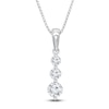 Thumbnail Image 1 of 3-Stone Diamond Necklace 1 ct tw Round 14K White Gold