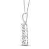 Thumbnail Image 2 of 3-Stone Diamond Necklace 1 ct tw Round 14K White Gold